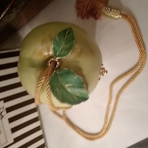 Green Apple wooden Handbag Vintage
